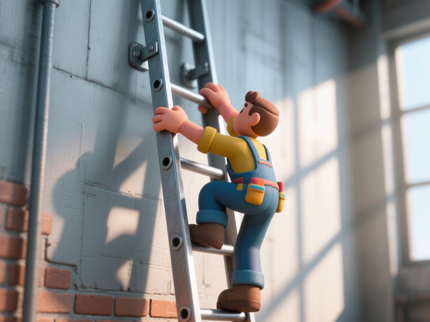 如何使用梯子进行攀爬